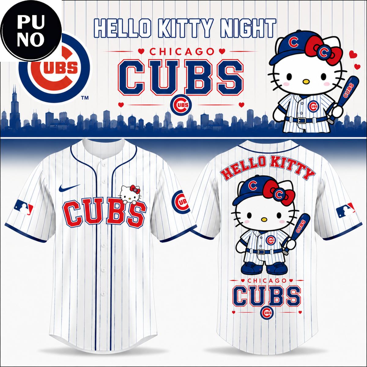 Chicago Cubs x Hello Kitty Night 2026 Baseball Jersey