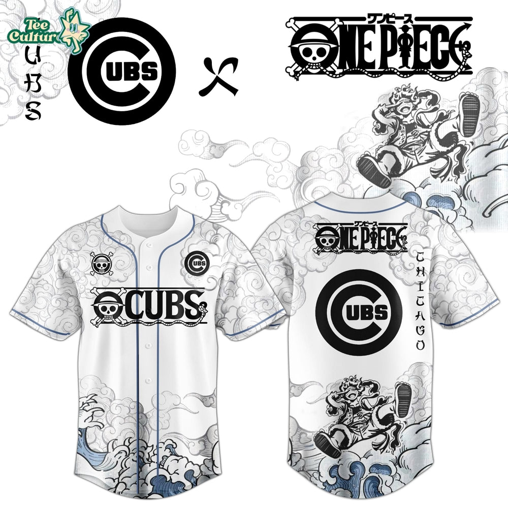 Chicago Cubs x One Piece Jersey 2026 Luffy Gear 5