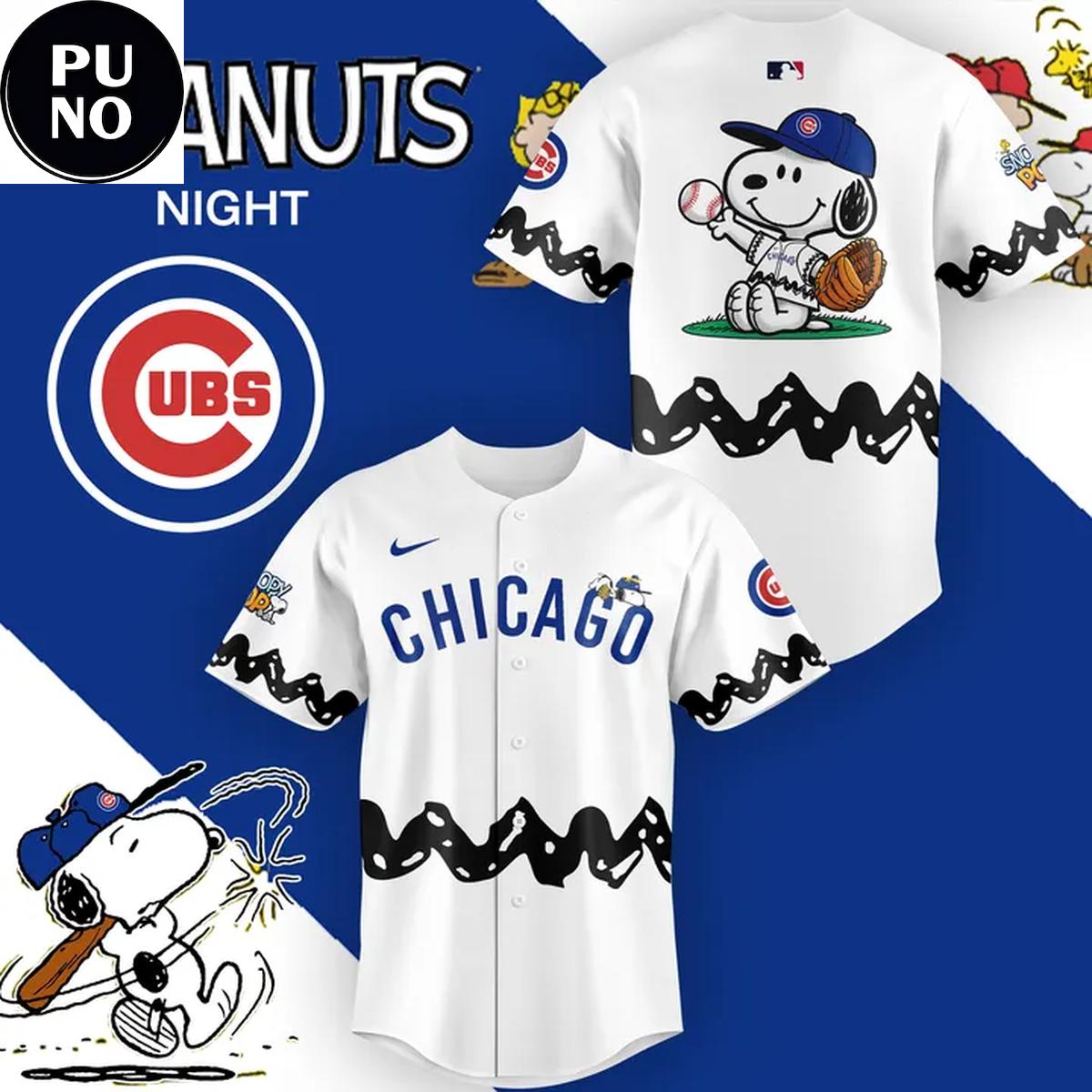 Chicago Cubs x Peanuts Night 2026 Baseball Jersey