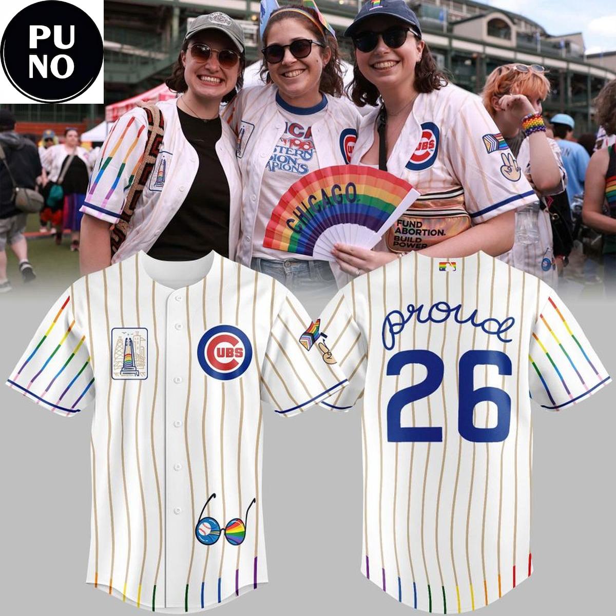 Chicago Cubs x Pride Night 2026 Personalized Baseball Jersey