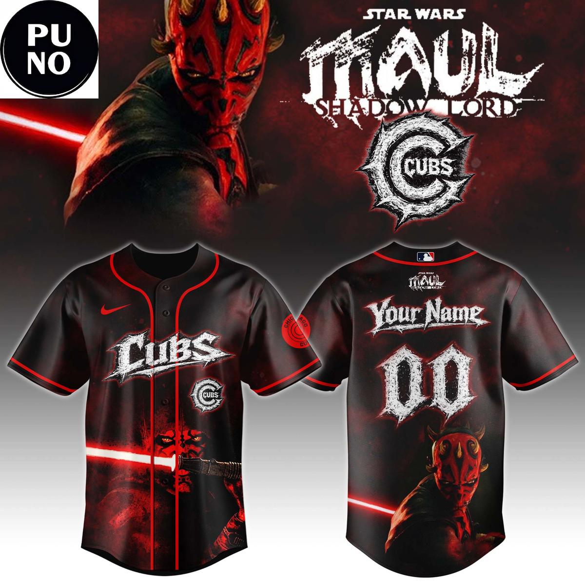 Chicago Cubs x Star Wars Maul Shadow Lord 2026 Personalized Baseball Jersey