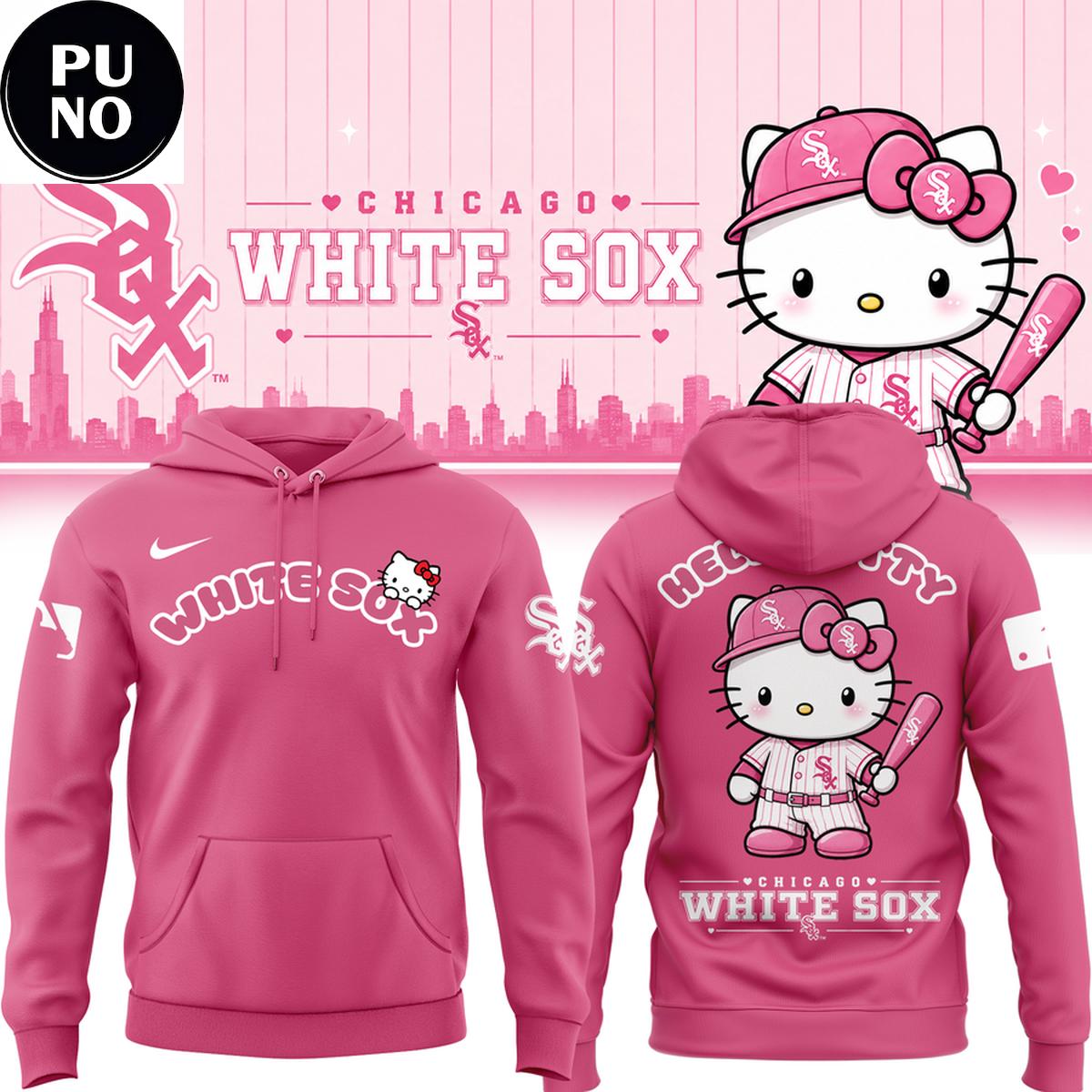 Chicago White Sox x Hello Kitty Night 2026 Pink Hoodie Shirt