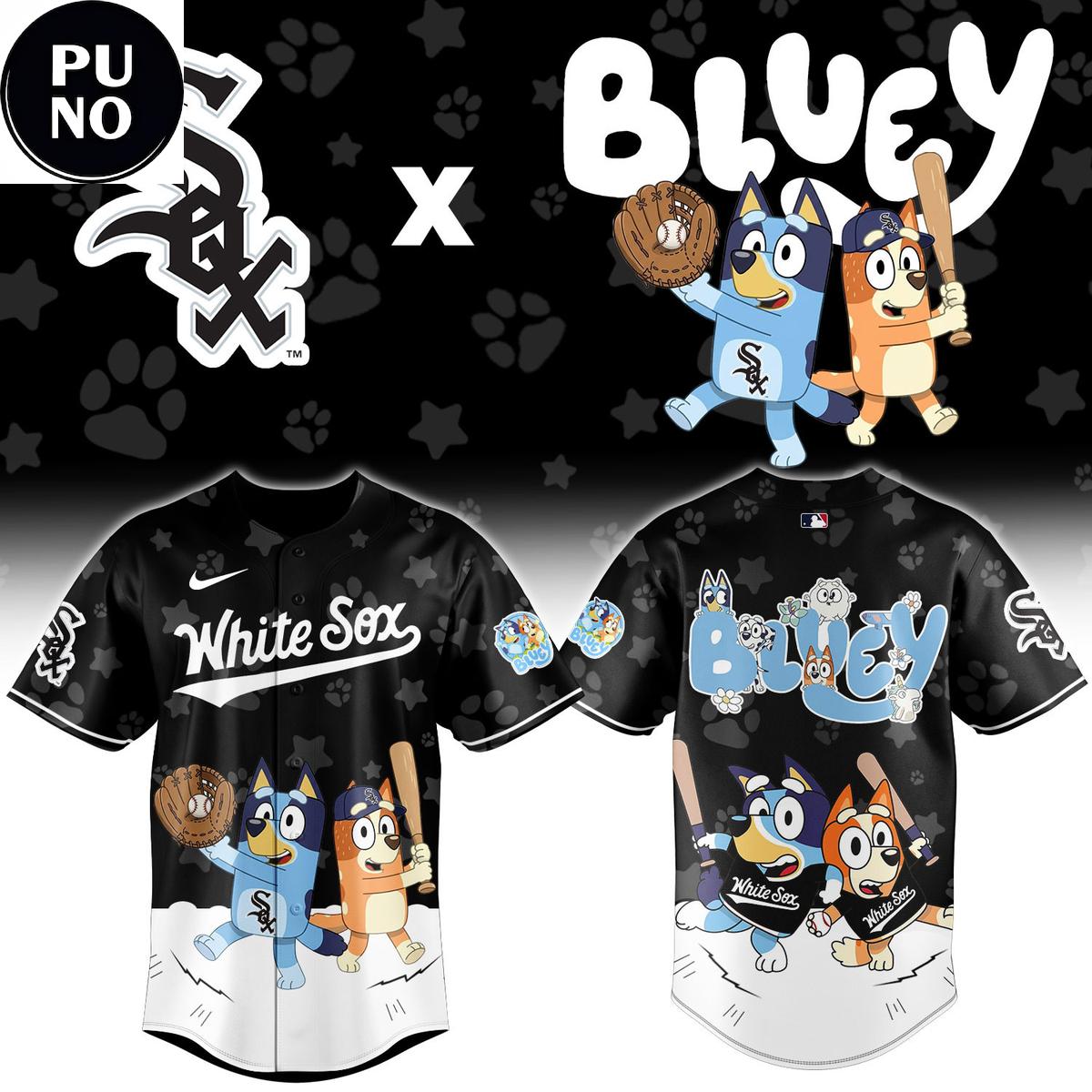 Chicago White Sox x Bluey Night Game 2026 Baseball Jersey