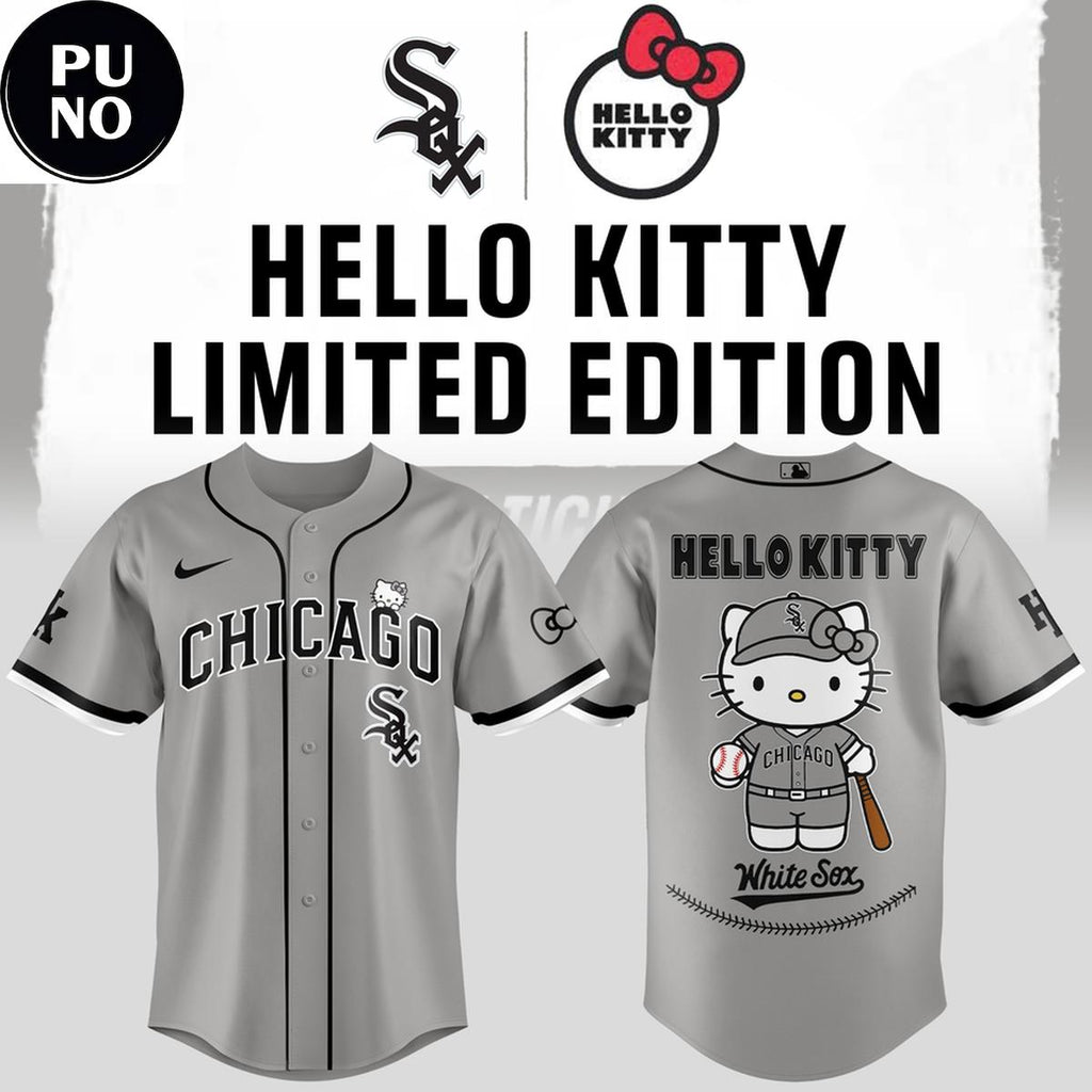 Chicago White Sox x Hello Kitty Night 2026 Gray Baseball Jersey