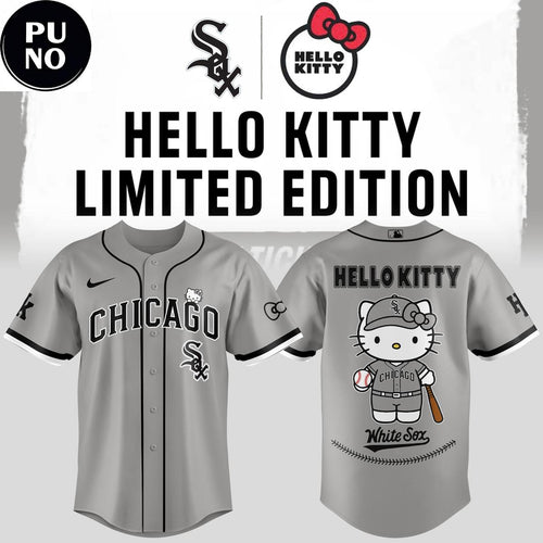 Chicago White Sox x Hello Kitty Night 2026 Gray Baseball Jersey