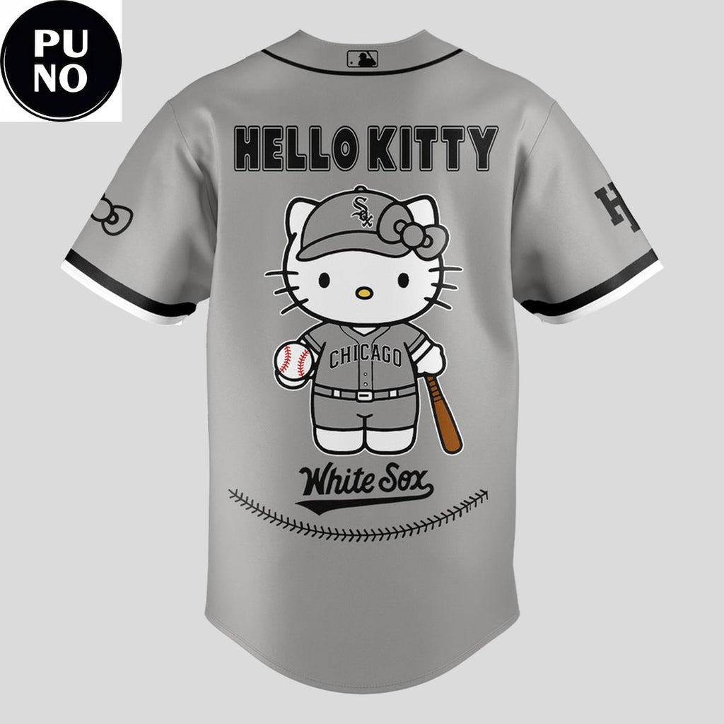 Chicago White Sox x Hello Kitty Night 2026 Gray Baseball Jersey