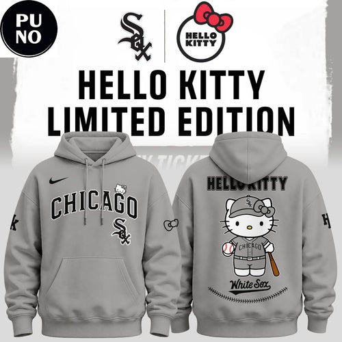Chicago White Sox x Hello Kitty Night 2026 Gray Hoodie T-Shirt