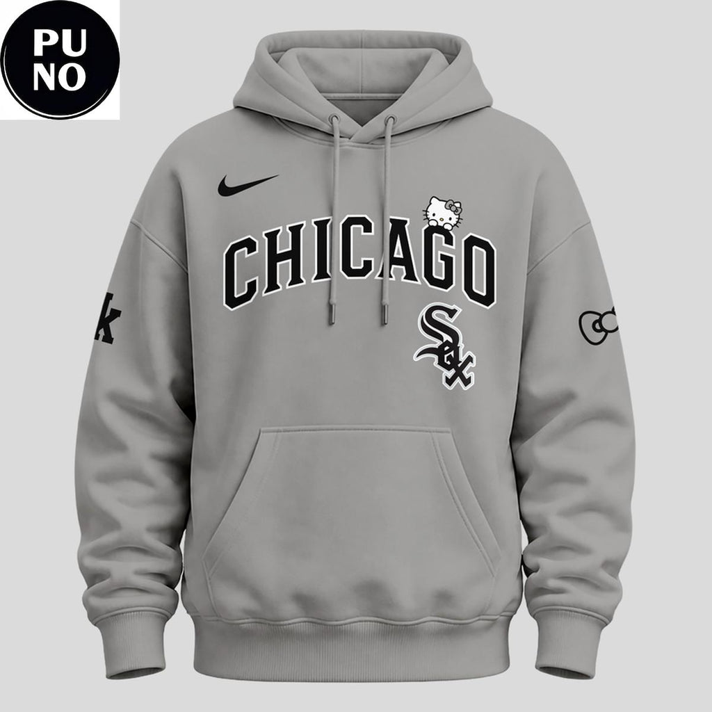Chicago White Sox x Hello Kitty Night 2026 Gray Hoodie T-Shirt