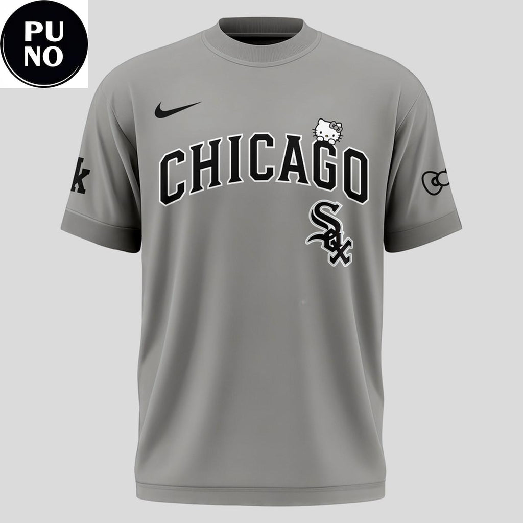 Chicago White Sox x Hello Kitty Night 2026 Gray Hoodie T-Shirt