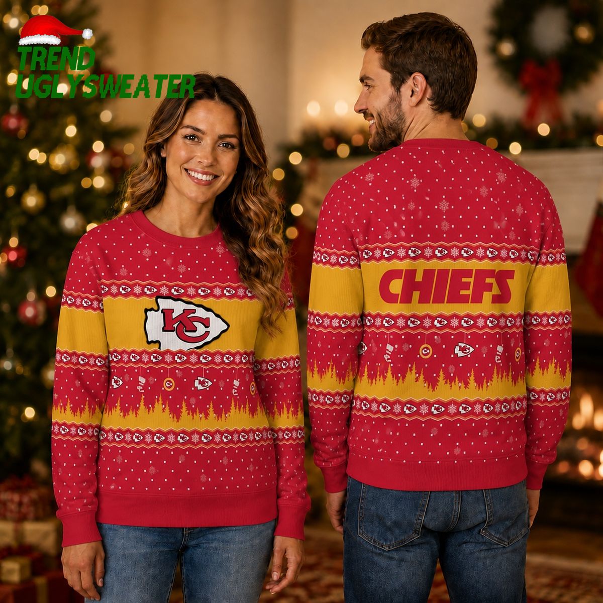 Chiefs Tropical Holiday Ugly Christmas Sweater