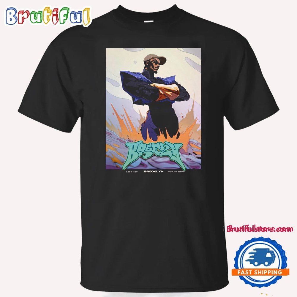 Chris Brown Breezy June 16-17 2024 Tour Brooklyn NY T Shirt