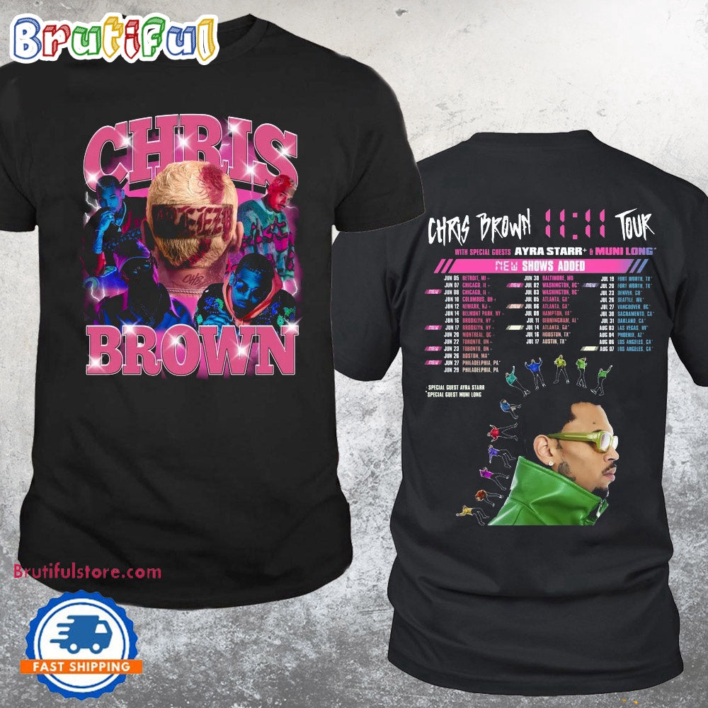 Chris Brown Shirt, Chris Brown 11 11 Tour 2024 Shirt, Chris Brown Fans Shirt