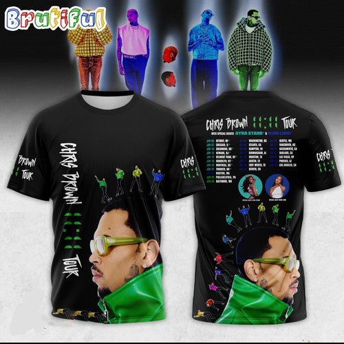 Chris Brown The 11 11 Tour 2024 3D Shirt