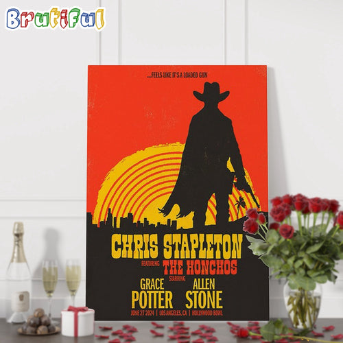 Chris Stapleton June 27 2024 Hollywood Bowl Los Angeles CA Wall Art Poster Canvas