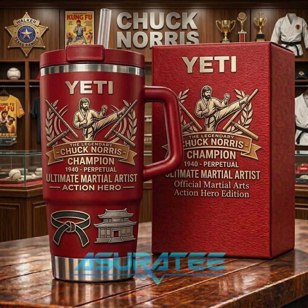 Chuck Norris Ultimate Martial Artist Action Hero YETI Tumbler
