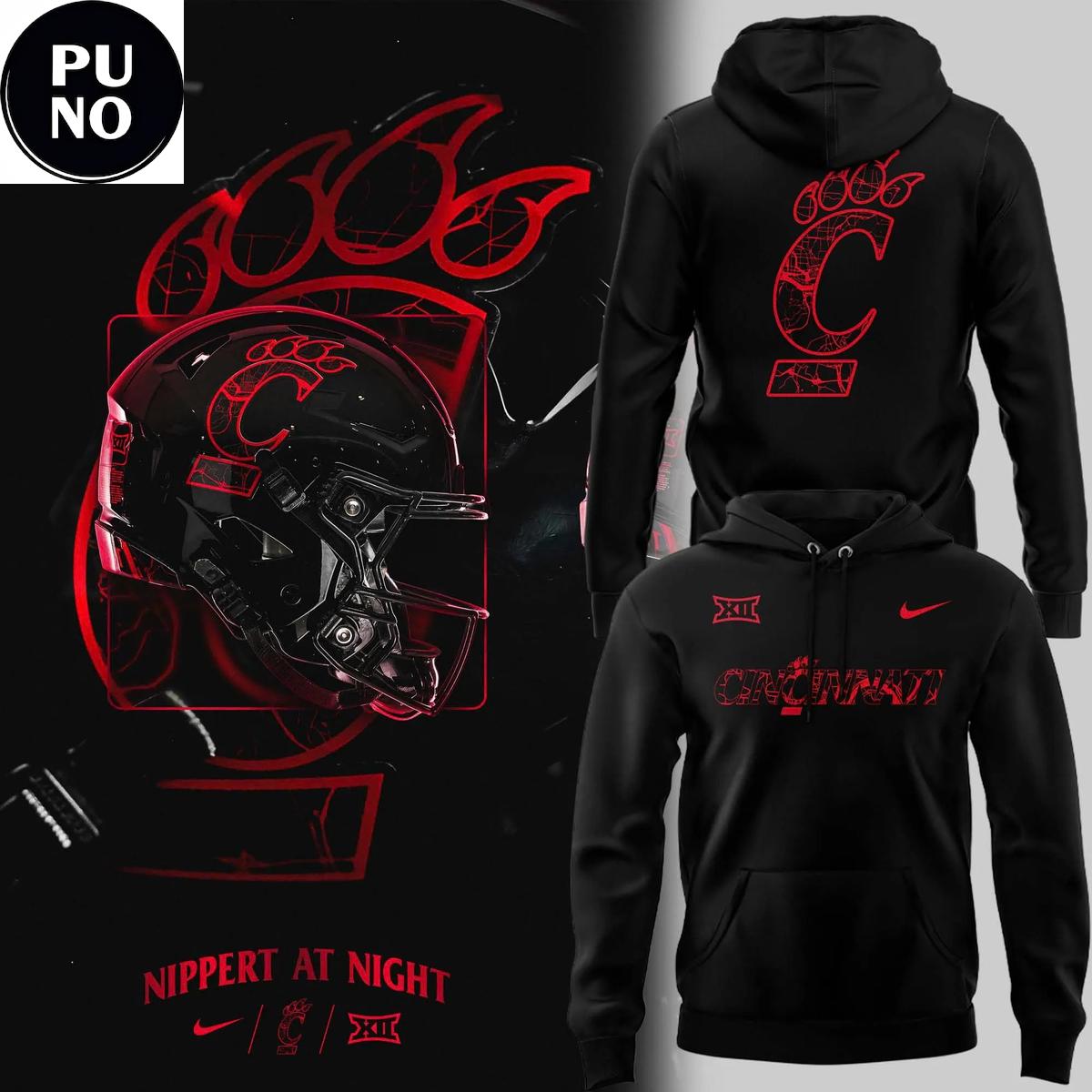 Cincinnati Bearcats 2026 Nippert At Night Hoodie T-Shirt