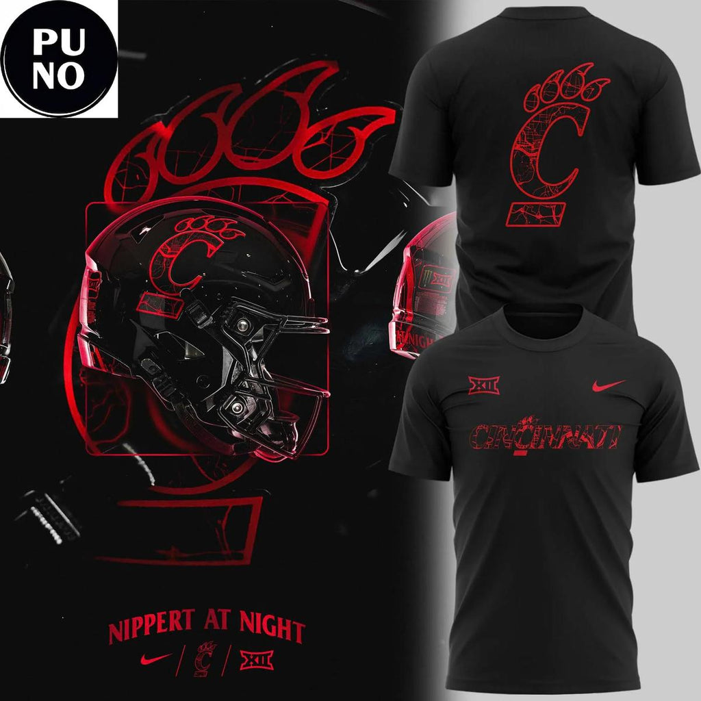 Cincinnati Bearcats 2026 Nippert At Night Hoodie T-Shirt