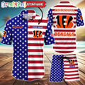 Cincinnati Bengals American Flag Hawaii Shirt