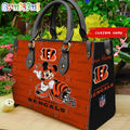 Cincinnati Bengals Mickey Leather Bag Custom Name Women Bag