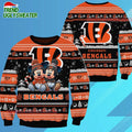 Cincinnati Bengals NFL Mickey Minnie Ugly Christmas Sweater