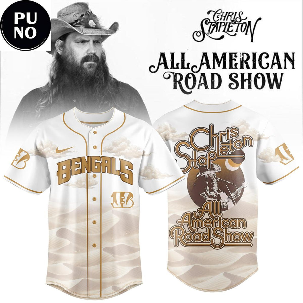 Cincinnati Bengals x Chris Stapleton All American Road Show 2026 Baseball Jersey