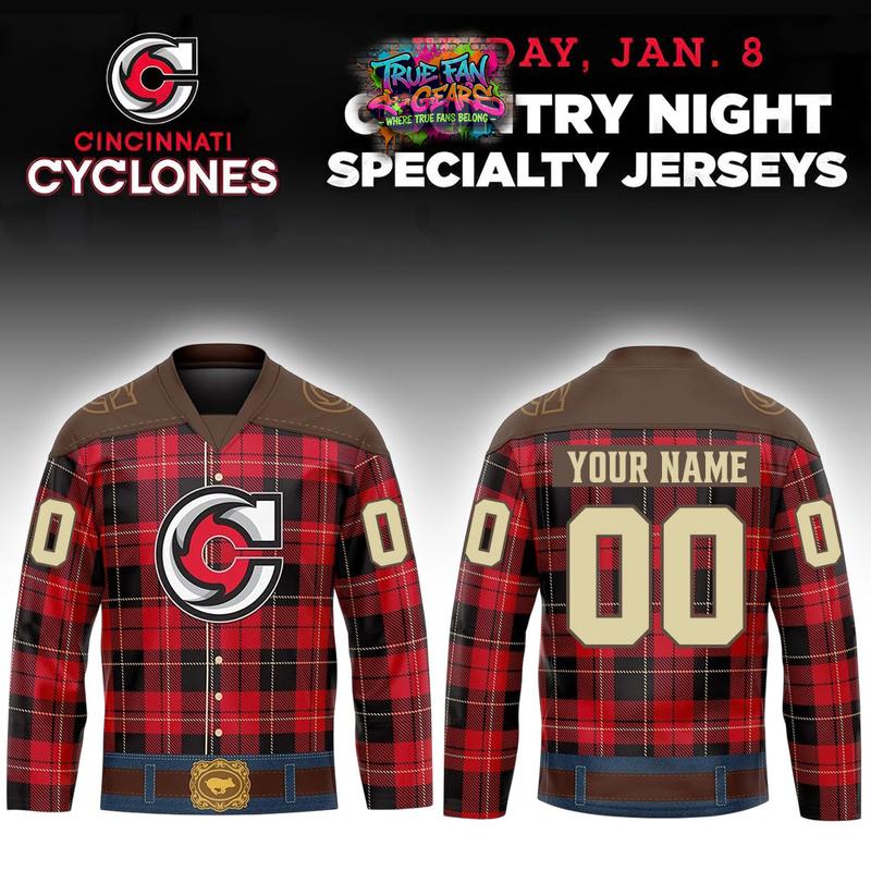 Cincinnati Cyclones 2026 Country Night Exclusive Custom Hockey Jersey