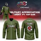 Cincinnati Cyclones MILITARY APPRECIATION NIGHT FT TOP GUN Hockey Jersey
