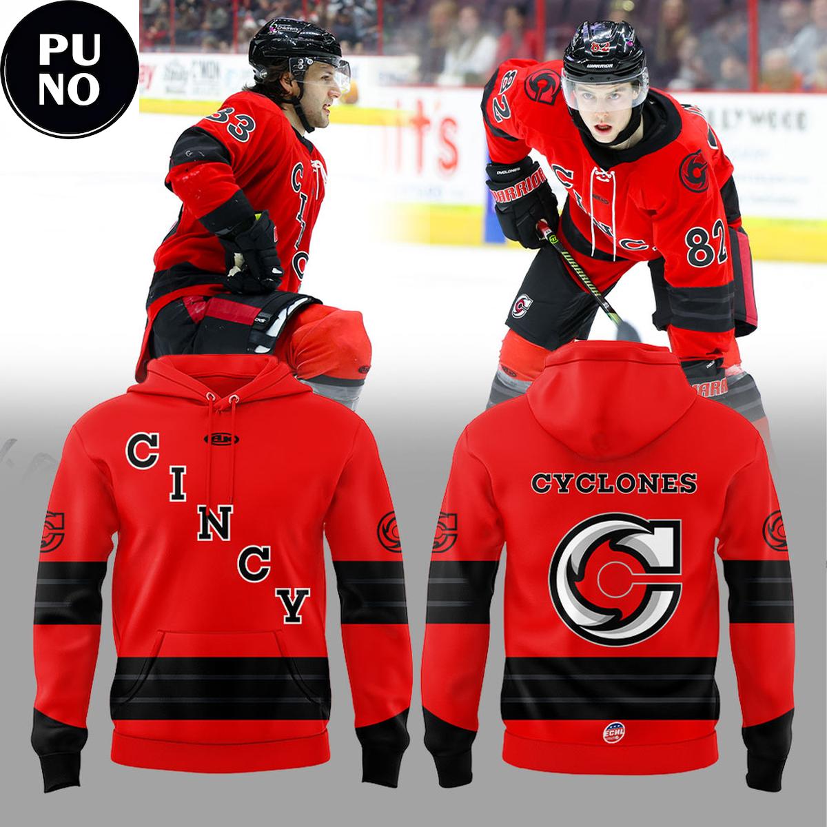 Cincinnati Cyclones Red Game 2026 Hoodie