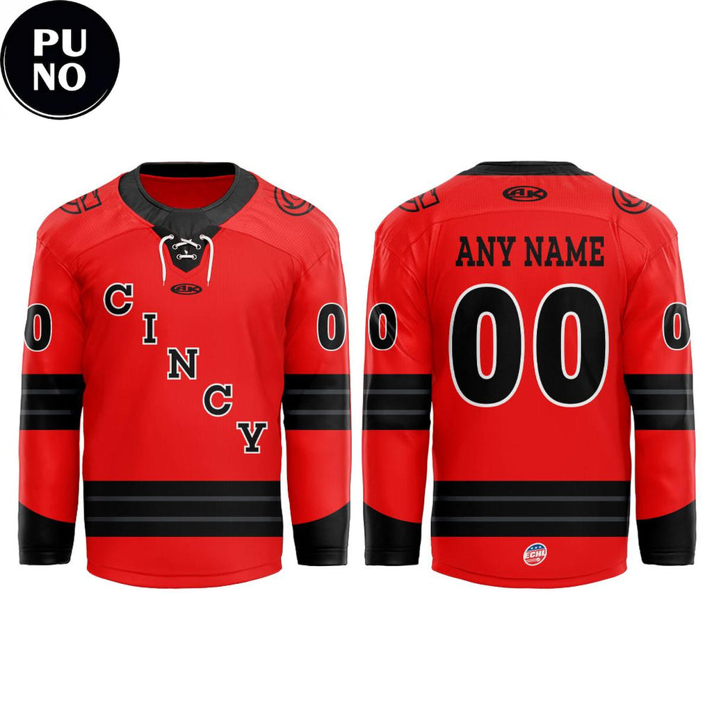 Cincinnati Cyclones Red Game 2026 Persoanlized Hockey Jersey