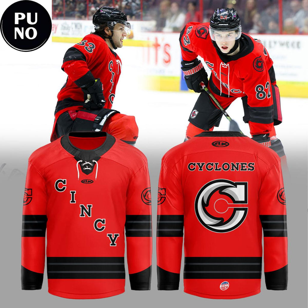 Cincinnati Cyclones Red Game 2026 Persoanlized Hockey Jersey