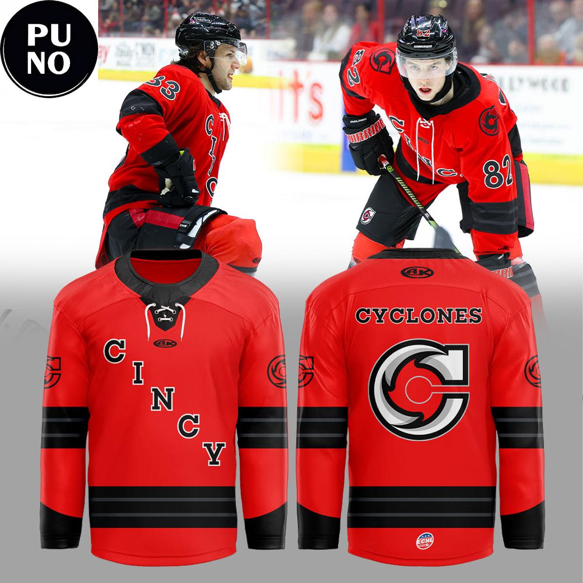 Cincinnati Cyclones Red Game 2026 Persoanlized Hockey Jersey