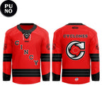 Cincinnati Cyclones Red Game 2026 Persoanlized Hockey Jersey