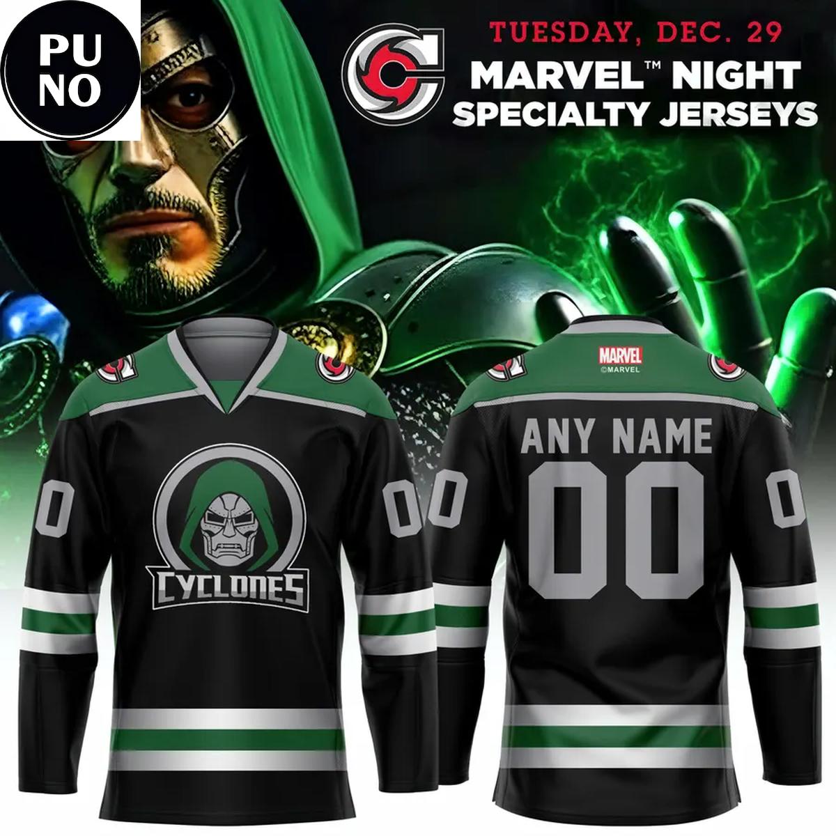 Cincinnati Cyclones x Dr. Doom 2026 Personalized Hockey Jersey