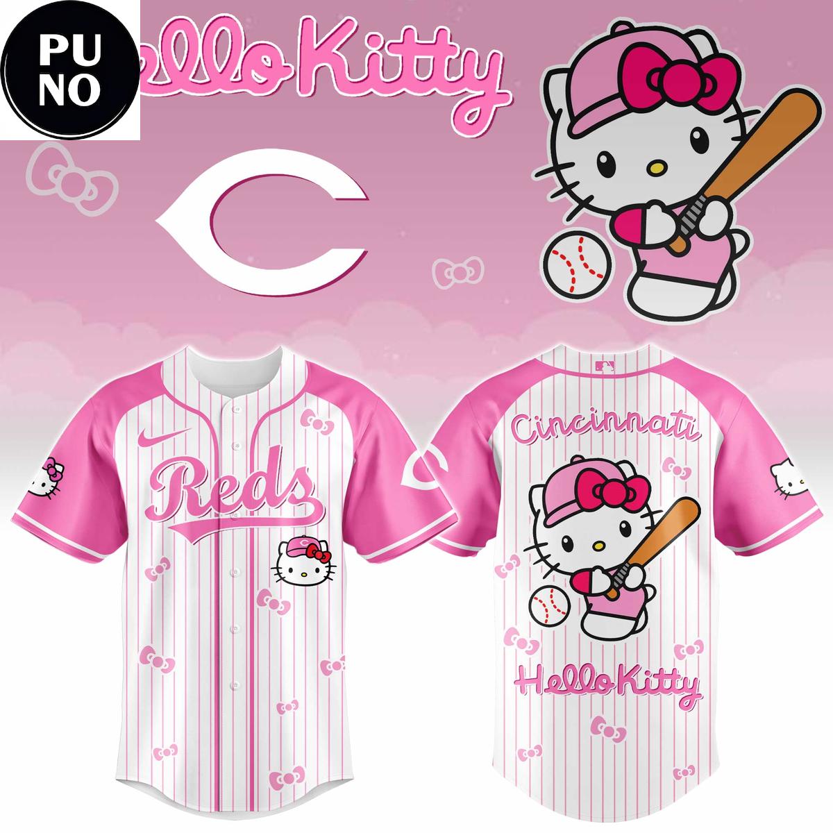 Cincinnati Reds x Hello Kitty Day 2026 Baseball Jersey