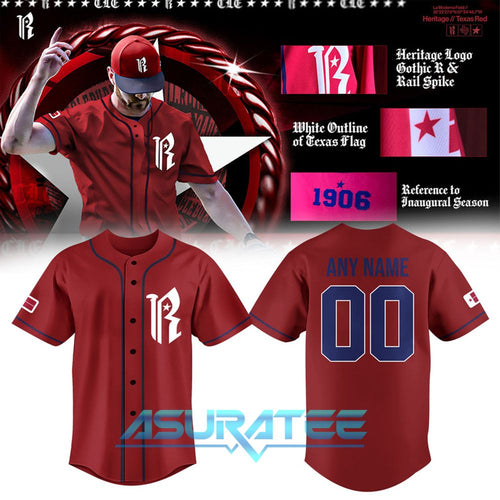 Cleburne Railroaders Heritage Texas Red 2026 Baseball Jersey