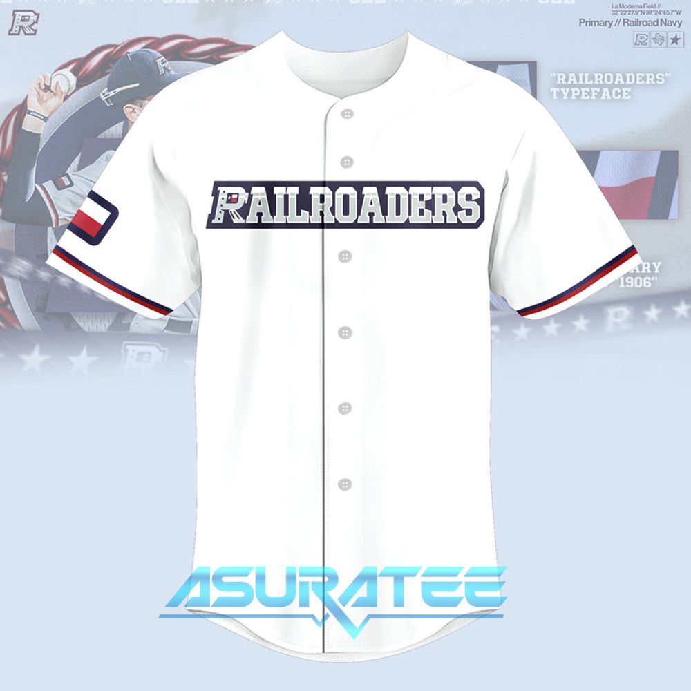 Cleburne Railroaders Primary Railroad Navy 2026 Baseball Jersey