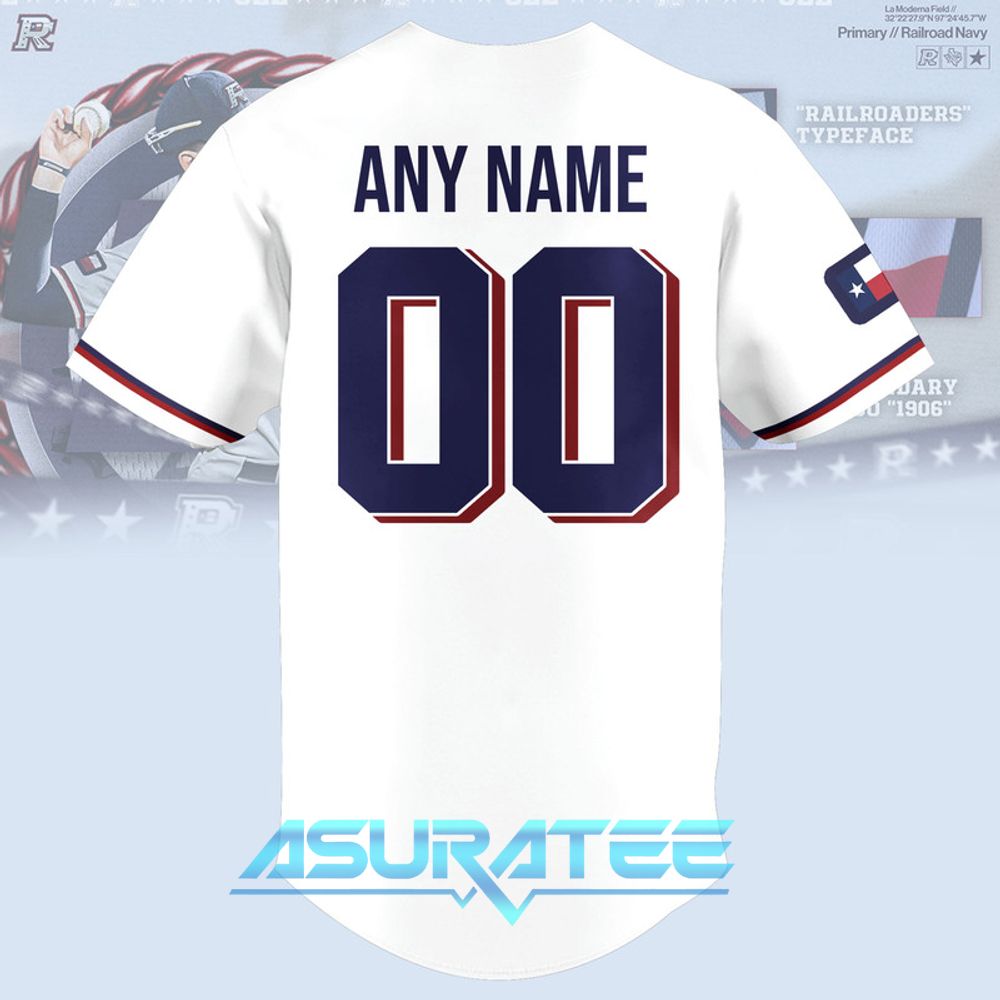Cleburne Railroaders Primary Railroad Navy 2026 Baseball Jersey