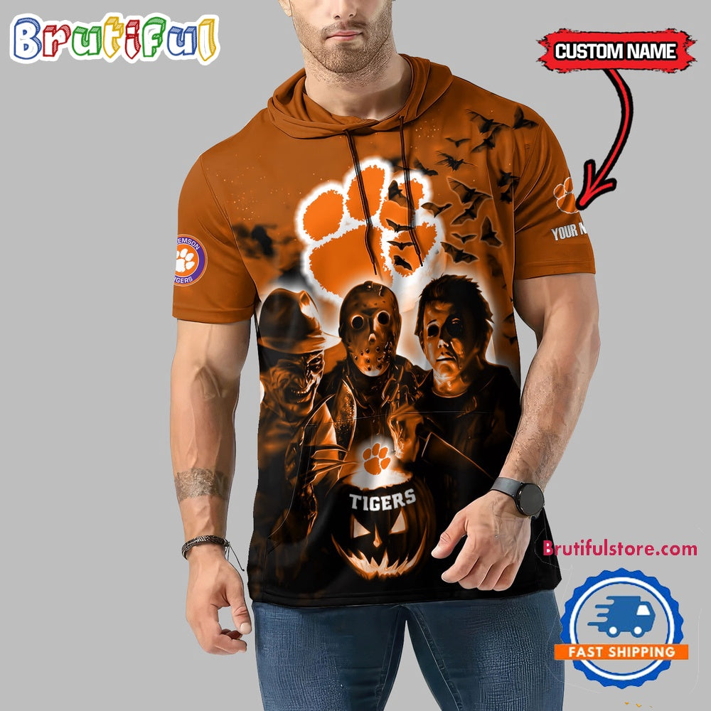 Clemson Tigers Horror Characters Essential Halloween Sleeveless Hoodie