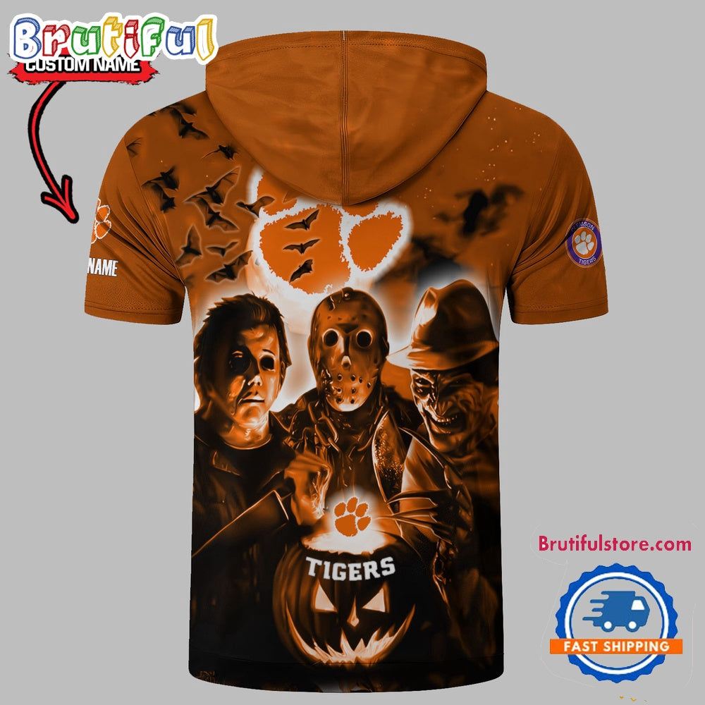 Clemson Tigers Horror Characters Essential Halloween Sleeveless Hoodie