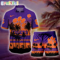 Clemson Tigers Palm Tree Summer Hawaiian Shirt, NCAA Sport Summer Hawaiian Set, Summer Beach Short