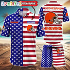 Cleveland Browns American Flag Hawaii Shirt