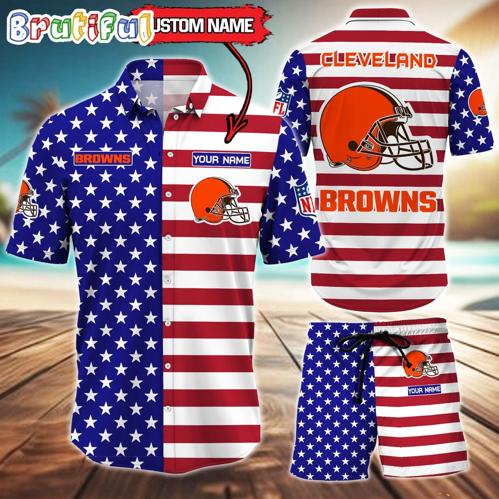 Cleveland Browns American Flag Hawaii Shirt
