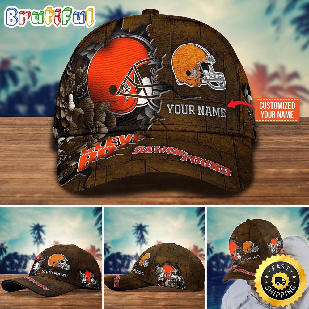 Cleveland Browns Baseball Cap Flower Custom Trending Cap