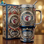 Cleveland Guardians 40oz Stainless Steel Travel Mug With Handle Tumbler