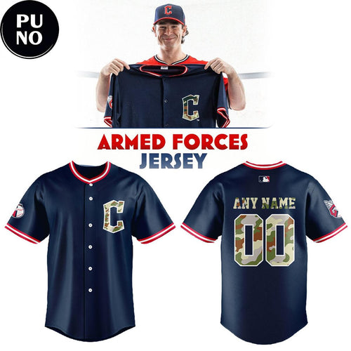 Cleveland Guardians Armed Forces Night 2026 Personalized Baseball Jersey