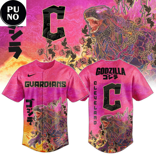 Cleveland Guardians x Godzilla King of Monsters Batik 2026 Baseball Jersey