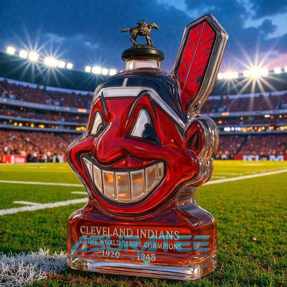 Cleveland Indians Chief Wahoo Whiskey Decanter