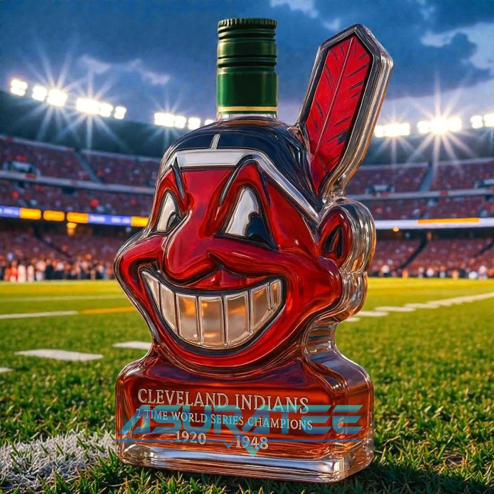 Cleveland Indians Chief Wahoo Whiskey Decanter
