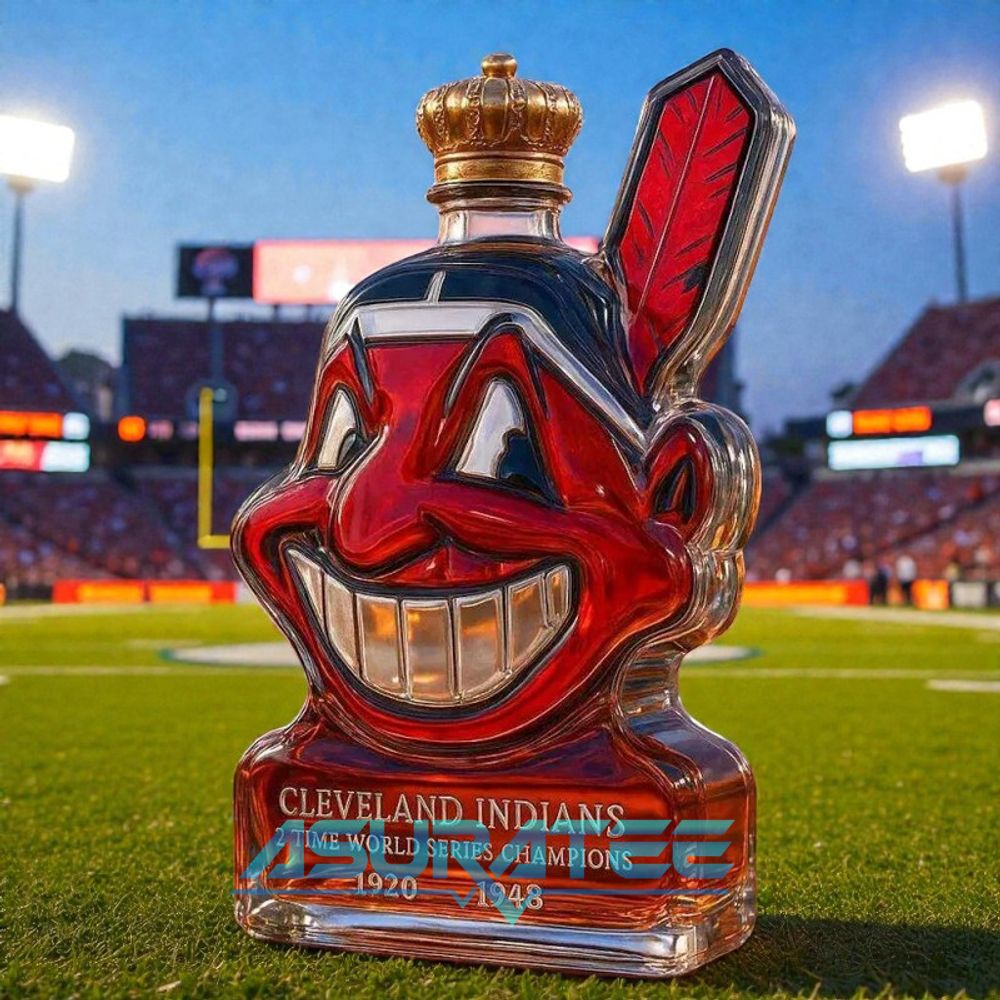 Cleveland Indians Chief Wahoo Whiskey Decanter