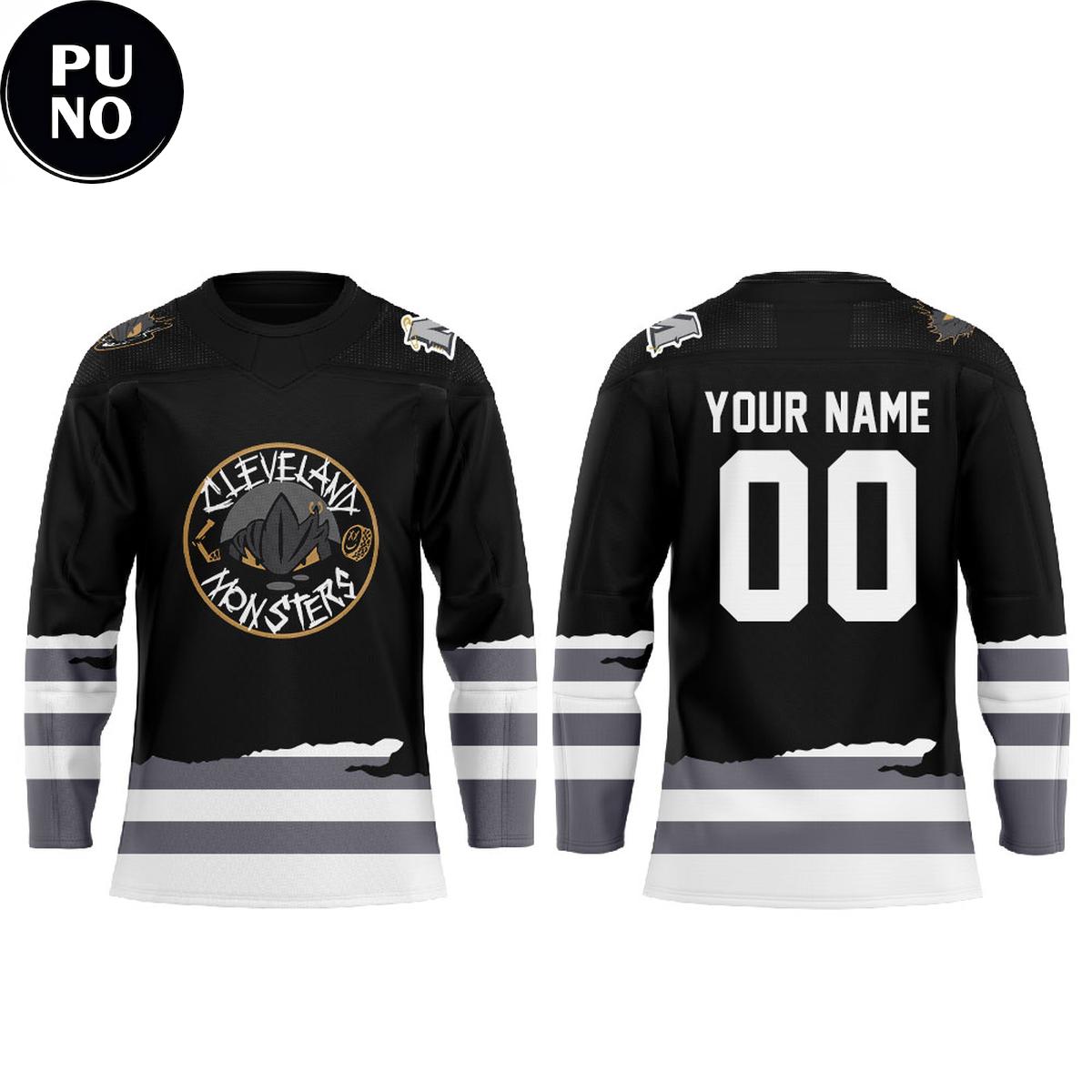 Cleveland Monsters Emo Night 2026 Personalized Hockey Jersey